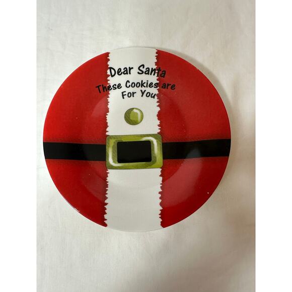 Santa Cookie & Milk Set Festive Ceramic Plate & Bottle Holiday Gift Display - Picture 2 of 9